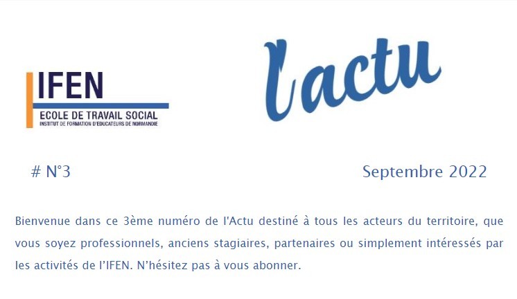 L'actu de l'IFEN #3 - Septembre L'actu de l'IFEN #3 - Septembre